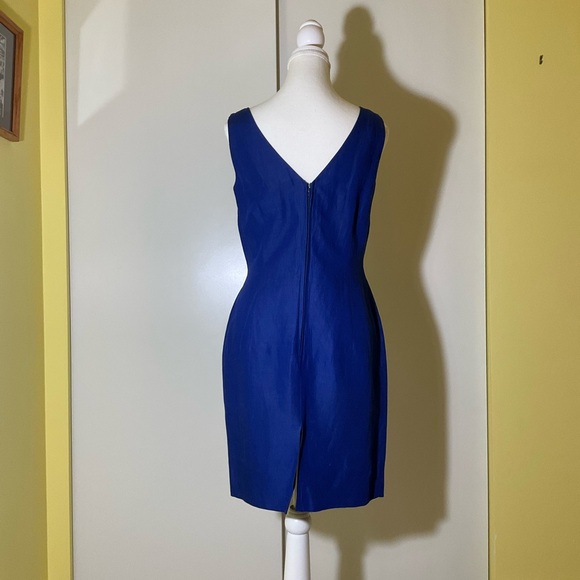 Vintage Linen Blend Shift Dress-size 6 - Picture 2 of 3